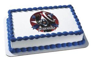 Captain America Edible Cake Topper Decoration