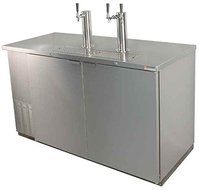 Direct Draw 2-3 Kegerator in Stainless Steel with Glass Rinser