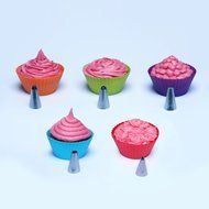 24 Piece Cake Decoration Icing Tips Set - Stainless Steel Piping Dispenser Nozzle Kit For Professional Baking....