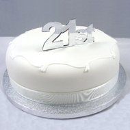 21st Cake Topper Mirror - 6cm with 4cm spike