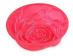 Large Rose Shaped Bread Pie Flan Tart Birthday Party Cake Silicone Mold Chocolate Bakeware Decorating Dessert... N5