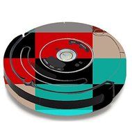 Skin Decal Vinyl Wrap For IRobot Roomba 650 655 Vacuum / Colorful Boxes Checkers
