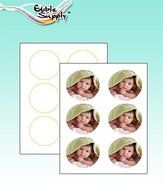 Edible Supply&reg; Fondant Edible Paper - 3&quot; Circles Frosting Sheets (12 Sheets Per Pack)