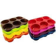 Marathon Housewares KW200016RD Premium Silicone Bakeware Jumbo Muffin Pan, Red N2