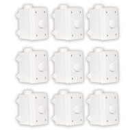 Theater Solutions OVCDW Outdoor Volume Controls White Weatherproof Dial 9 Control Set N4