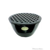 Happy Sales HSTW1, Cast Iron Teapot Warmer Large 5.5 &quot;D Black