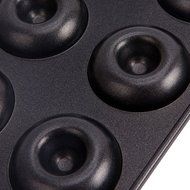 MyLifeUNIT Carbon Steel 12 Cavity Donut Pan, Non Stick Donut Pan Mini N3