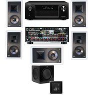 Klipsch KL-7800-THX 7.1 In-Wall-SW-310-Denon AVR-X4000 IN-Command 7.2- White