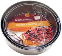 GreatGatherings Set Of Three Round Steel Nonstick Springform Cake Pans 11 in., 10 in. and 9 in. N3