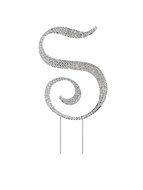 Letter L Rhinestone Crystal Cake Topper Silver, Numbers, Letters for Wedding, Birthday, Anniversary, Party. Shine... N38