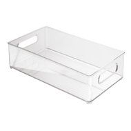 GHMZ Fridge and Freezer Storage Bin,8-Inch by 4-Inch by 14.5-Inch,Clear