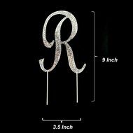 Letter L Rhinestone Crystal Cake Topper Silver, Numbers, Letters for Wedding, Birthday, Anniversary, Party. Shine... N40
