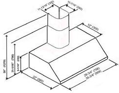 KOBE Range Hoods CHX7930SQB-WM-1 Contemporary Wall Mount Range Hood, 3-Speed, 680 Cfm, LED Lights, Baffle Filters... N2