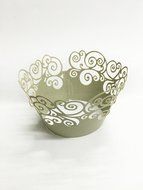 HUAL Cupcake Wrappers 50 Filigree Artistic Bake Cake Paper Cups Wave Lace Laser Cut Liner Baking Cup Muffin Case... N3