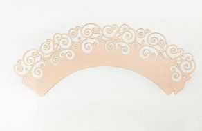 HUAL Cupcake Wrappers 50 Filigree Artistic Bake Cake Paper Cups Wave Lace Laser Cut Liner Baking Cup Muffin Case... N5