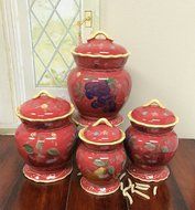Red Orchard Ceramic 3-Piece Bowl Set, 8-3/8"W, 82769 by ACK N2