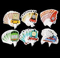 Yunko 60 Pcs Thomas and Friends Fun Cupcake Decorative Toppers Cupcake Decorating Tools N2