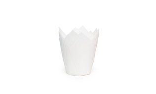 Tulip Cupcake Extra Large Liner White , Paper Baking Cups Easy Release Muffin Molds Easy Release / No need To...