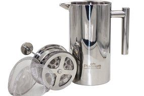 Platinum French Press Coffee Stainless Steel Double Wall 1000ml / 34OZ 1 Liter Insulated Double Wall. Makes 8... N9