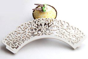 Kuke 24 pcs Mysterious Ancient China Ghost Laser Cut Cupcake Wrappers Cupcake Liners Muffin Container for Baby... N2