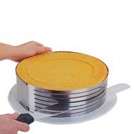 9.6&quot;-12&quot; Stainless Steel Layer Cake Slicer Kit Mousse Slicing Cake Setting Ring N6