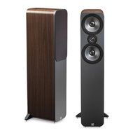 Q Acoustics 3050 Floorstanding Speaker Pair (American Walnut) With QED Silver Anniversary XT Speaker Cable Pair... N2