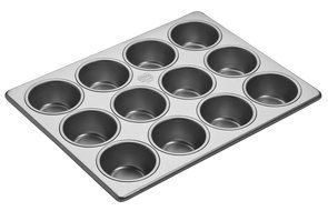 Focus Foodservice Commercial Bakeware 12 Count 2-3/4-Inch Cupcake Pan, 10-5/8 by 14-Inch