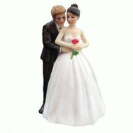Homanda&reg; A Romantic Dip Dancing Bride and Groom Couple Figurine Wedding Decoration Cake Topper N3