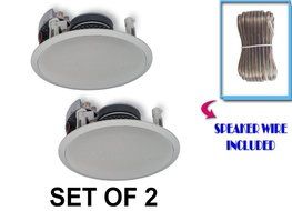 Yamaha Custom Easy-to-install In-Ceiling Flush Mount 3-Way 120 watts Natural Sound Speaker Set (Pair of 2) with...