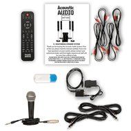 Acoustic Audio AAT1000 Tower 5.1 Speakers with USB Bluetooth Optical Input Mic and 2 Extension Cables