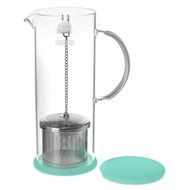 FORLIFE LUCENT Glass Iced Tea Jug with Capsule Infuser, 48-Ounce, Charcoal N12