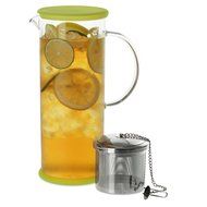 FORLIFE LUCENT Glass Iced Tea Jug with Capsule Infuser, 48-Ounce, Charcoal N13