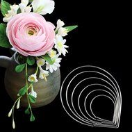 BleuMooCake Decorating 6 Pcs Fondant Sugarcraft Cutters Tools 6pcs/set Rose Petal Mold Mould N2