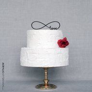Infinity Love Cake Topper for Weddings - laser cut by Acrylic Art Design