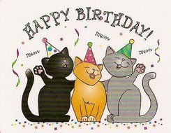 Happy Birthday Cats ~ Edible Image Cake Topper