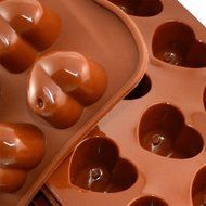 Silicone Sweet Heart with Waterdrop DIY Gift Chocolate Ice Cube Mold Baking Tray N4