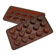 Silicone Heart Mold Shaped BY Craviy, -Set of 2- Silicone Chocolate Molds, Candy, Jelly, Heart Shaped Ice Cube...