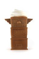 Kikkerland Totem Cupcake Holders, Assorted Blue and Brown Colors, Set of 3