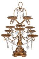 &#039;Madeleine Collection&#039; 12 Piece Cupcake Stand, Dessert Display Tower with Crystal Dangles (White) N15