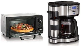 Hamilton Beach 6 Slice Toaster Oven & 12 Cup Digital Coffee Maker Kitchen Bundle N3