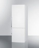 Summit FFBF281W 28" Energy Star Bottom Freezer Refrigerator with 16.8 cu. ft. Capacity LED Lighting Open Door...