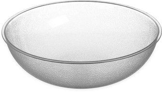 Carlisle 720807 Polycarbonate Round Pebbled Salad Bowl, 1.7 qt. Capacity, 8.75 x 2.56", Clear (Case of 12)