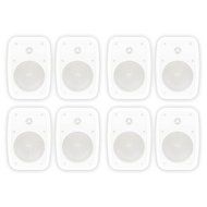 Theater Solutions TS525ODW Indoor or Outdoor Speakers Weatherproof Mountable White 4 Pair Pack N2