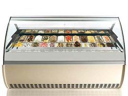VENTURA L II ZIP Gelato Ice Cream Showcase Display Freezer / Gelato Machine Z9 (5 Liter Pan / 18 Flavors)