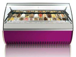 VENTURA L II ZIP Gelato Ice Cream Showcase Display Freezer / Gelato Machine Z9 (5 Liter Pan / 18 Flavors) N2