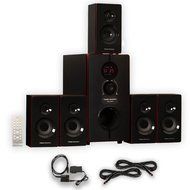 Theater Solutions TS516BT Home Theater Bluetooth 5.1 Speaker System Optical Input and 2 Extension Cables