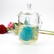 2pcs Silicone Mini Owl Tea Bag,Ezeso Reusable Tea Filter Infuser Strainer for Coffee Herb Punch (Red + Grey) N16
