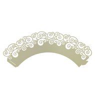 UNIQLED Pack of 60 Artistic Filigree Bake Cake Paper Cups Little Vine Lace Laser Cut Cupcake Wrappers Baking Liners...