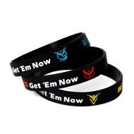 Pokemon Go Theme Silicone Wristband Bracelets [Set of 3] - Mystic [Blue] (1), Valor [Red] (1), Instinct [Yellow... N2