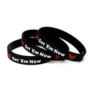 Pokemon Go Theme Silicone Wristband Bracelets [Set of 3] - Mystic [Blue] (1), Valor [Red] (1), Instinct [Yellow... N3